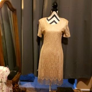 Beautiful vintage size 12 dress with fringe